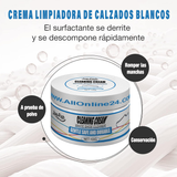 Blancotin, Nueva Crema Limpiadora de Zapatos Blanca, Crema Limpiadora Multifuncional para Zapatos