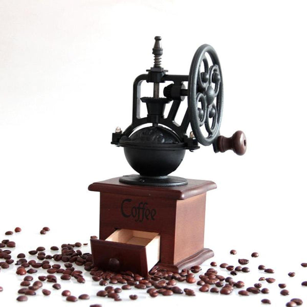 Vintage Manual Coffee Grinder Retro Style Ferris Wheel Design